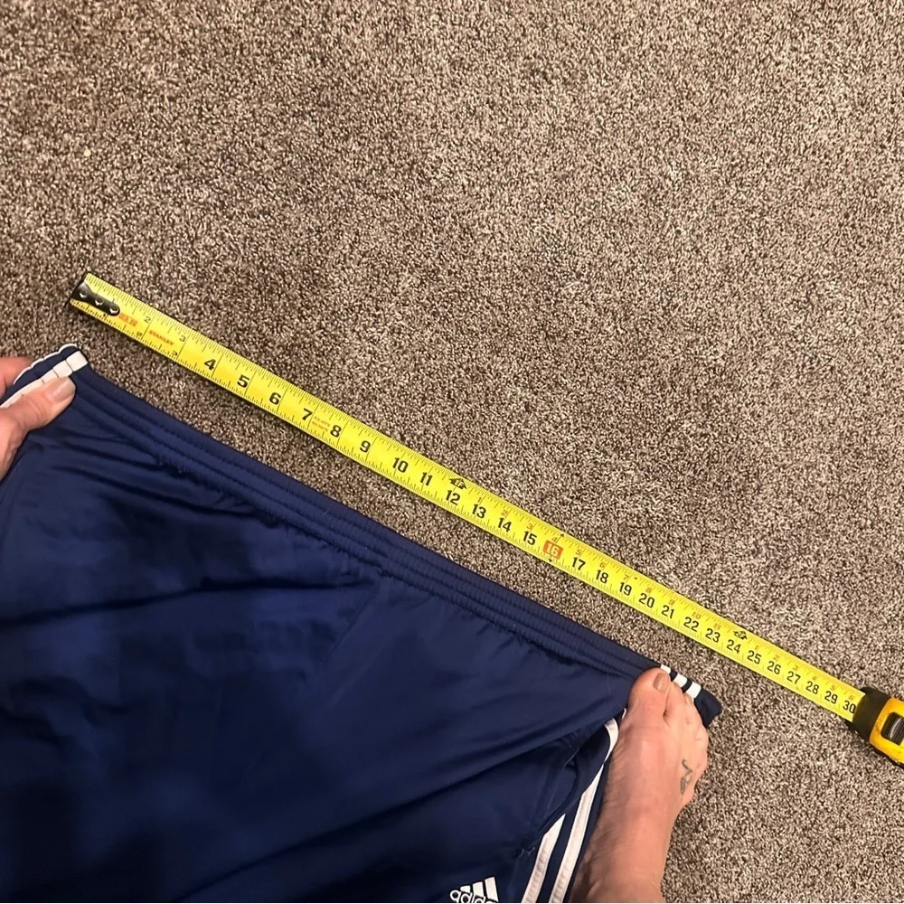Vintage Adidas Mens Blue /White Stripe Basketball Joggers XXL Tear Away Warmups